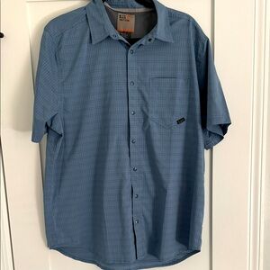 5.11 Tactical Men's Casual Blue Button Down Shirt